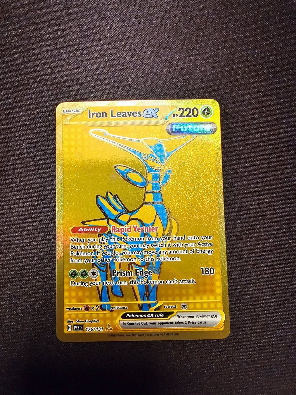 Pokémon Carte collezionabili: Iron Leaves EX Gold EN 176/131 – Usato da Lufingen venduto da Argannon