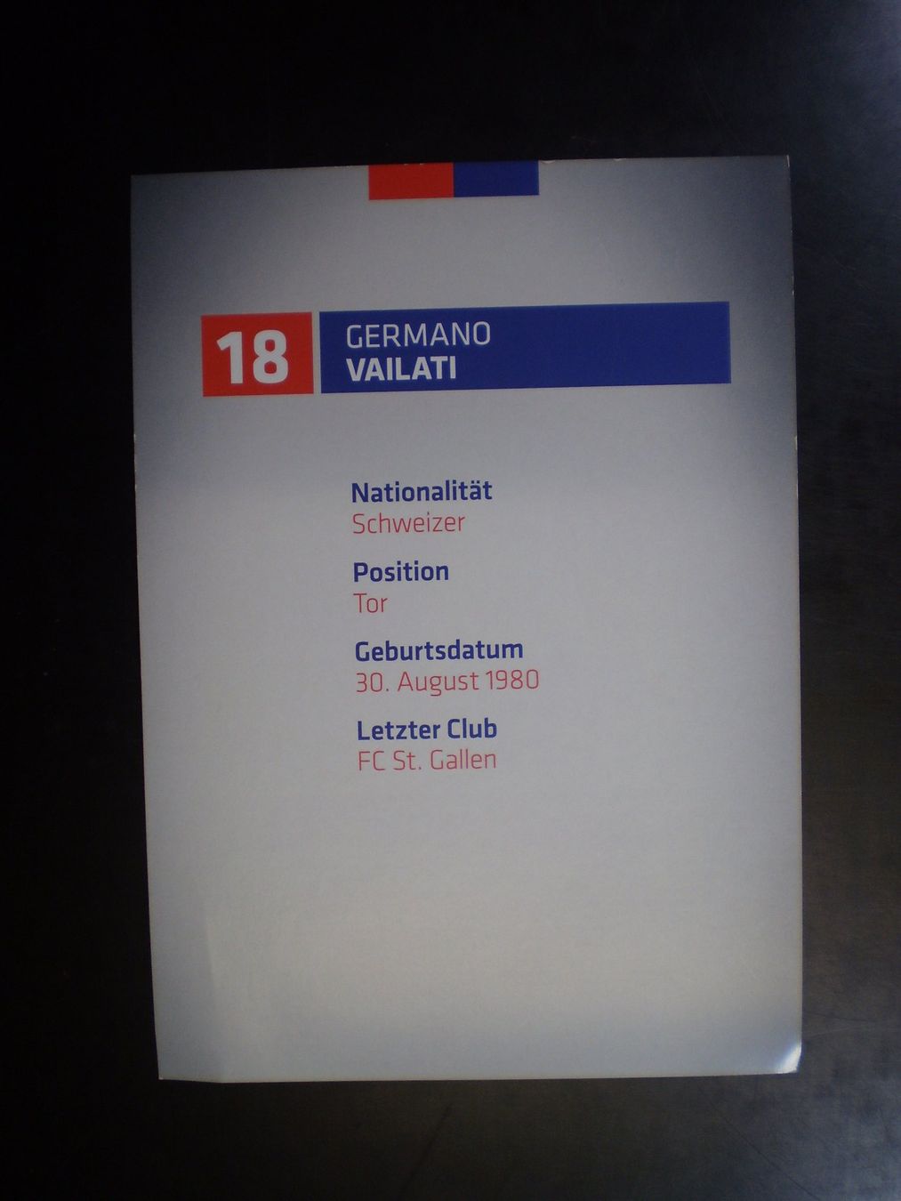 FC Basel Carte collezionabili: FC Basel, Spielerkarte, signiert – Nuovo (secondo la descrizione) da Lenzburg venduto da strebeck 1