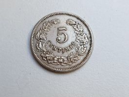🇱🇺 Luxemburg 5 Centimes 1901 Adolphe KM#25 ss-vz