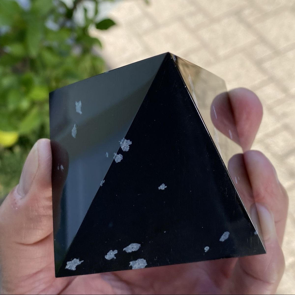 Minerali & Pietre curative: Sehr schöne Schneeflockenobsidian Pyramide  – Usato da Selzach venduto da 321compac 7