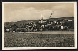 AK Muri, Ortspartie mit Kirche, 1931