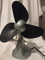 Tisch-Ventilator, Metallguss, grün metallisé, Vintage, G.E.C