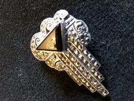 Art Deco Brosche Sterling Silber