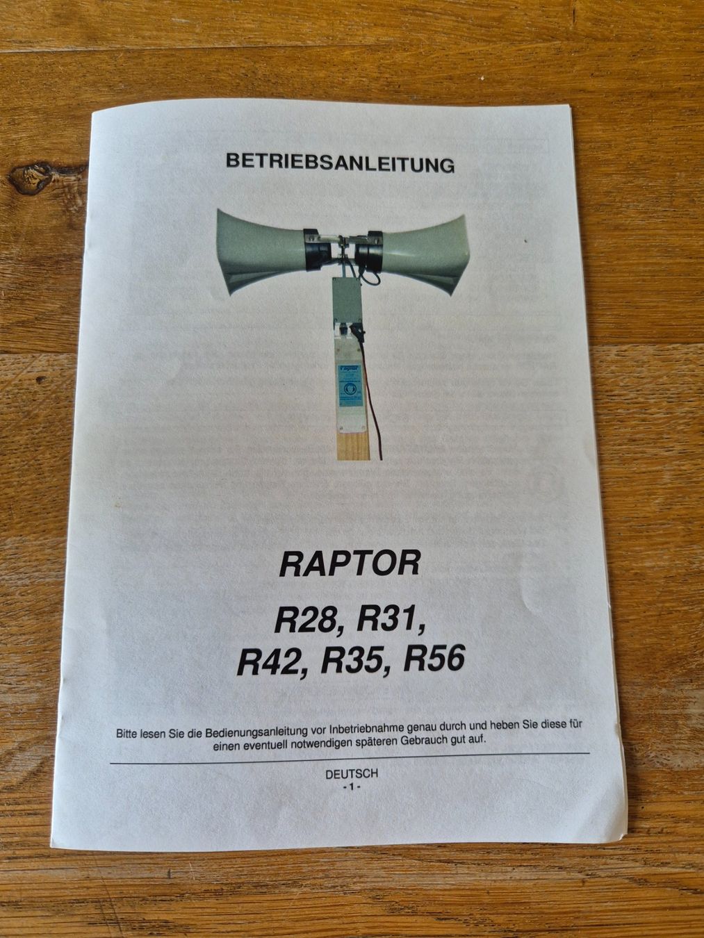 Lautsprecher: Vogelabwehr raptor R31 Vogelschreck – Gebraucht aus Auenstein von Y.C. 5
