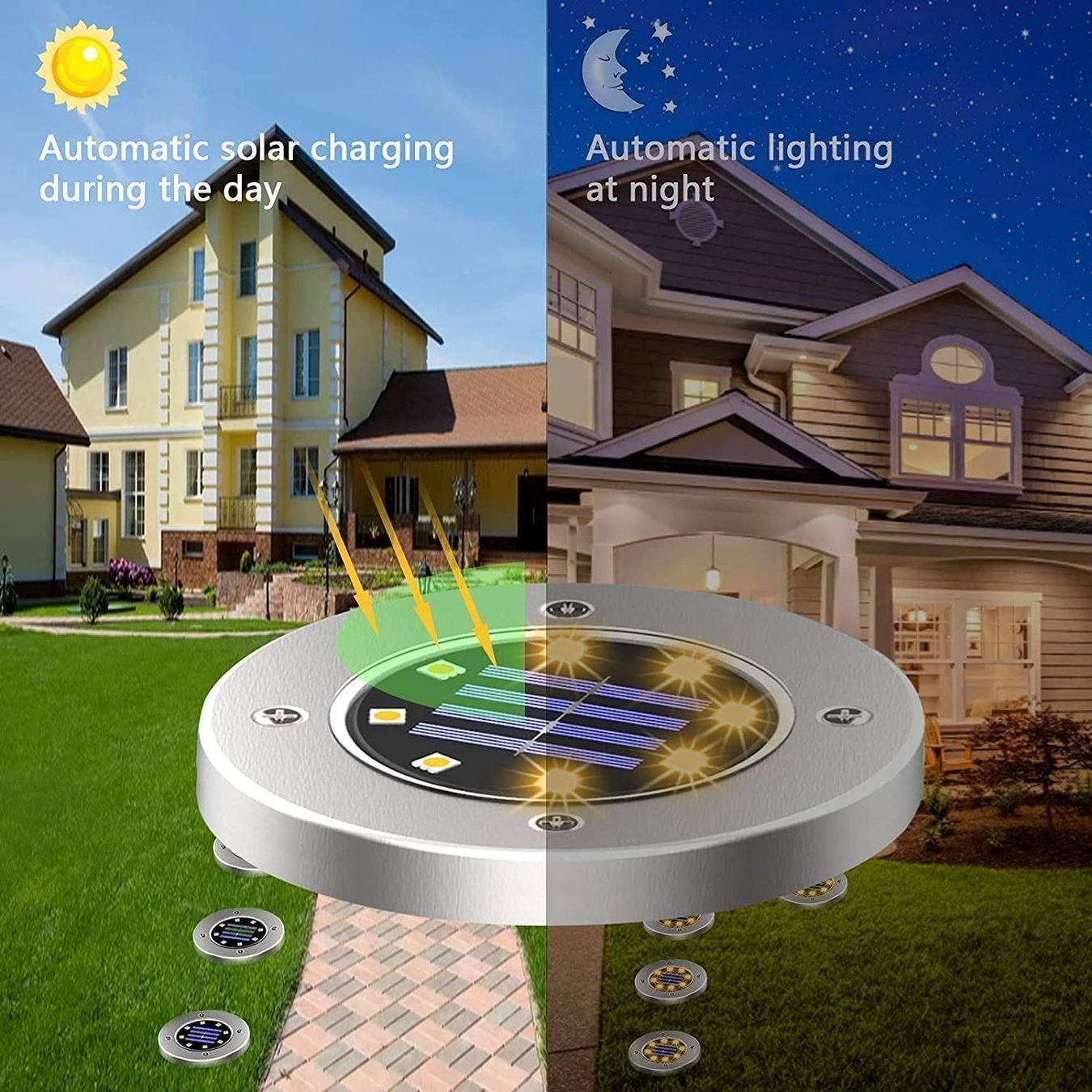 Lampes: Solar Boden Einbaustrahler 8PCS – Neuf (Voir description) à Thun par 365buy 3