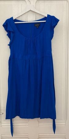 Robe d'été Topshop bleu roi viscose coupe flatteuse taille M