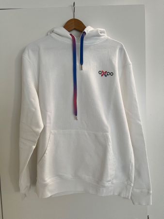 Hoodie, Axpo Gr. M in weiss, unisex