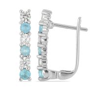 Edle 1,1 Carat seltener Apatit Ohrschmuck 925 Silber Apatit