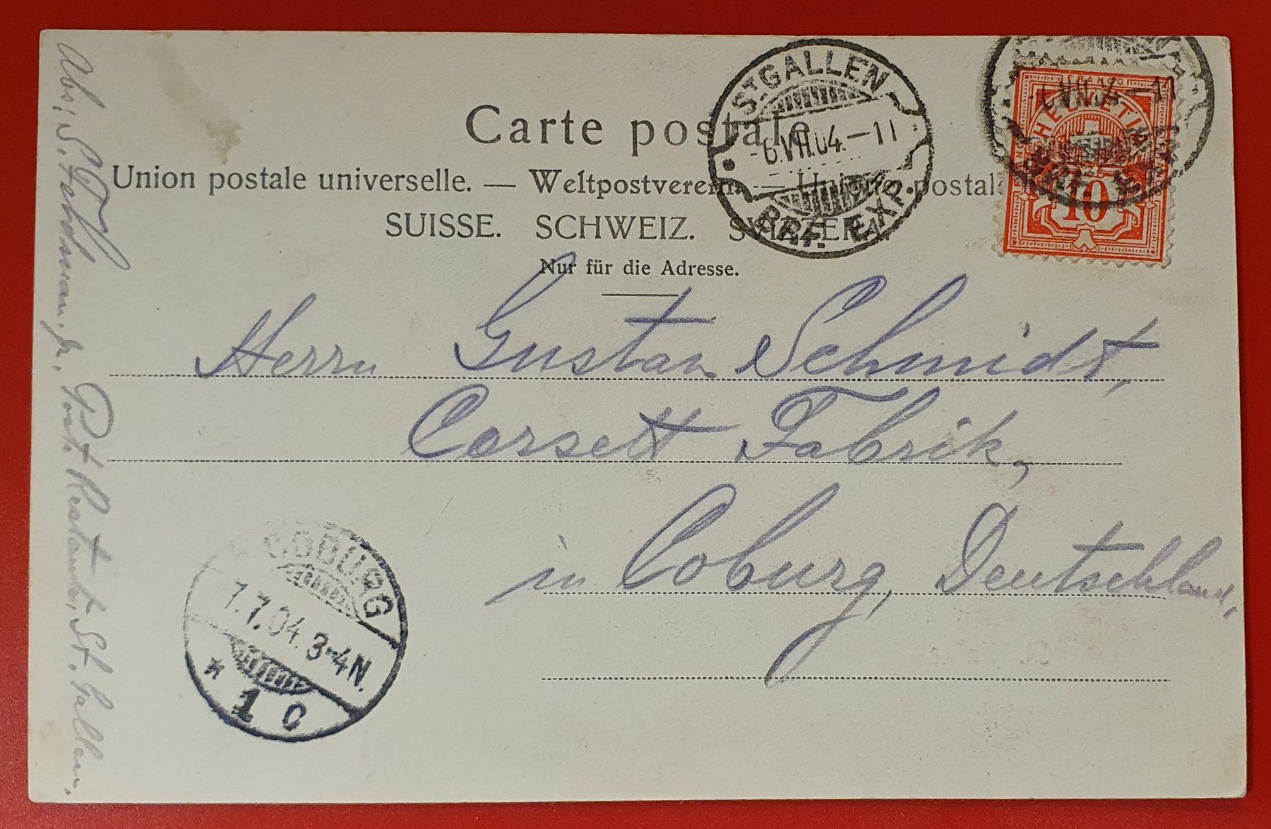 Ansichtskarten: St.Gallen 1904 - Hechtplatz – Gebraucht aus Kreuzlingen von Rschweiz1 1