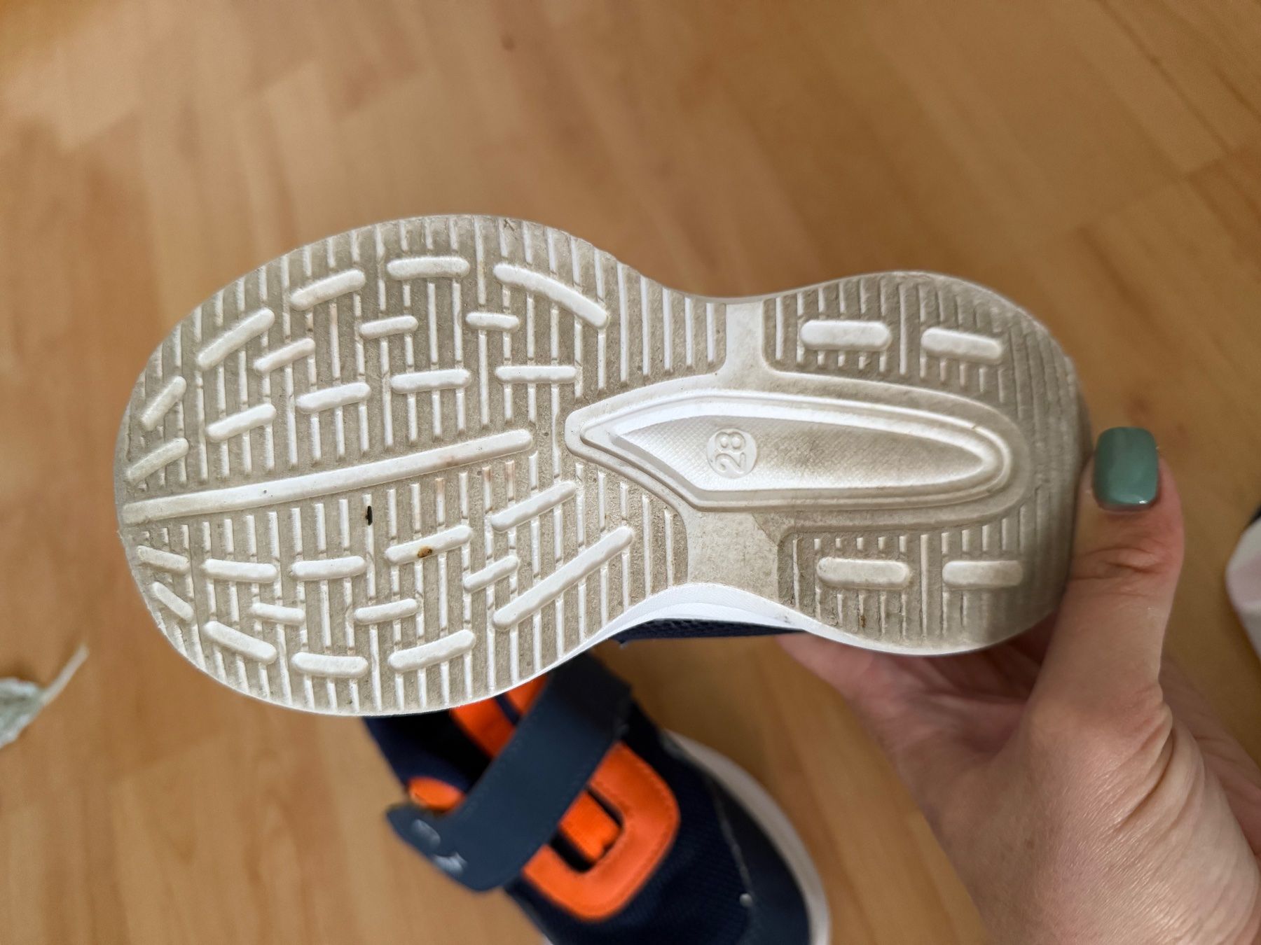 Herrenschuhe: Kinder-Sneaker Grösse 28, blau-orange – Gebraucht aus Laufen von mar_g26w 2