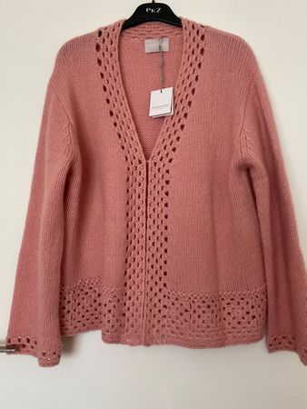 HEMISPHERE Kaschmir Strickjacke Gr 42 rosa NEU! NP 585