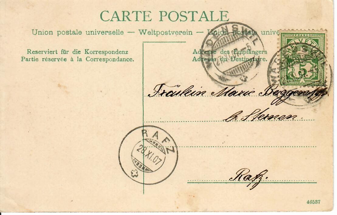 Cartoline postali: Mézières 1907 – Usato da Hochdorf venduto da Ziegel-16 1