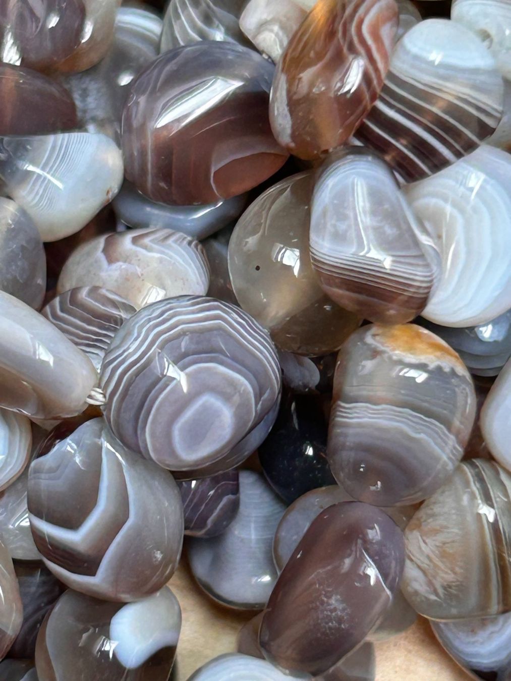 Pietre preziose: Strang echte Botswana agate Nuggets / stone 8-10 mm – Nuovo e nell'imballaggio originale da Niederrohrdorf venduto da Ytobi 2