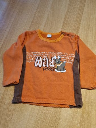 Langarmshirt Wild Moose orange braun Grösse 86