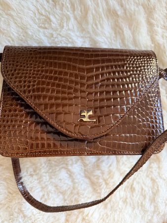 Sac Courrèges en cuir vernis