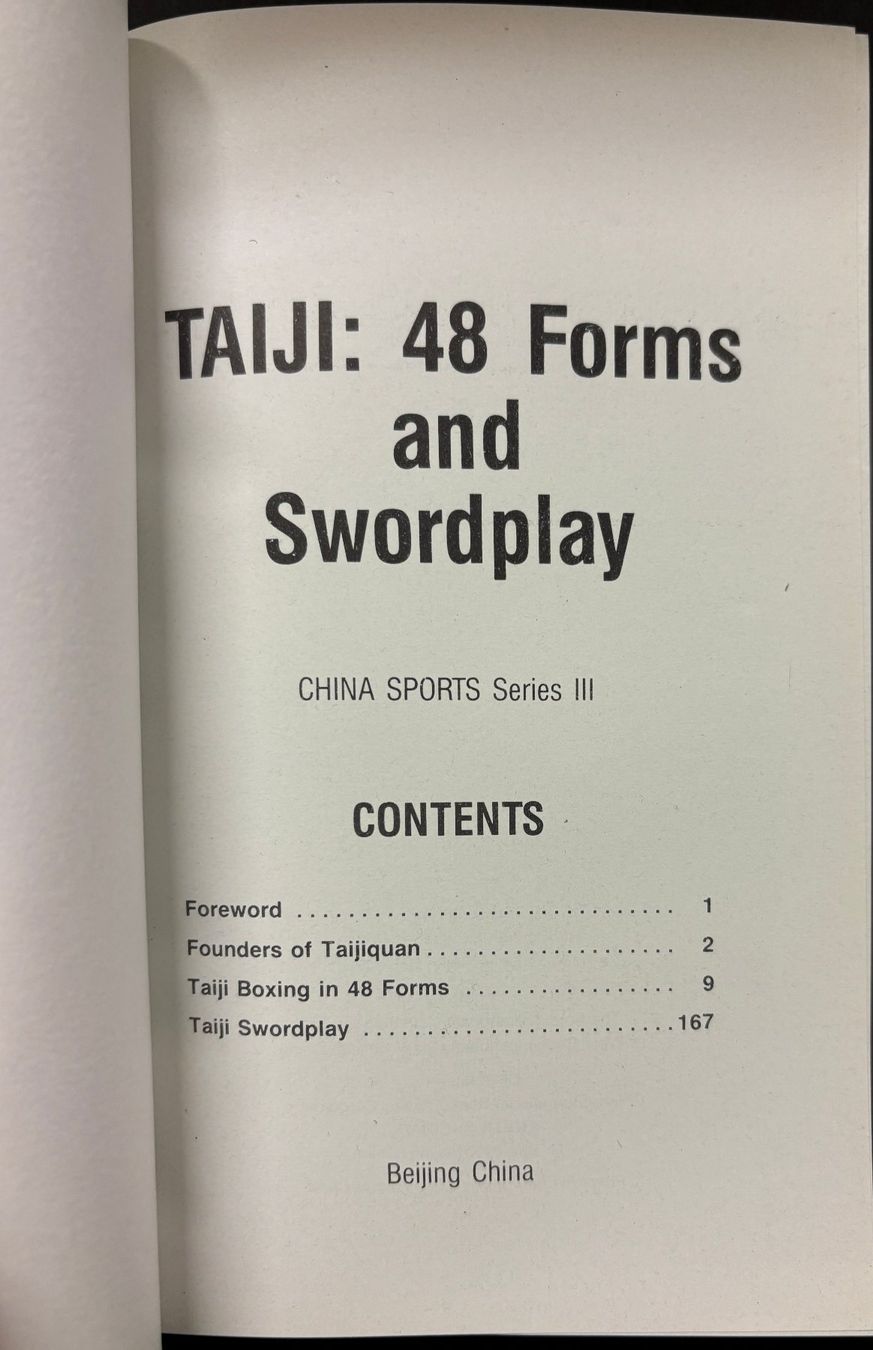 Libri: Taiji 48 Forms & Swordplay – Usato da Sarnen venduto da Livres 2