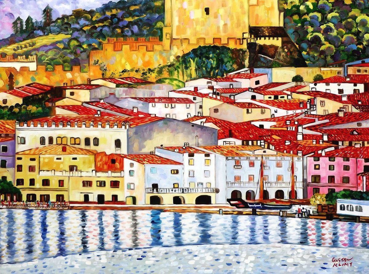 Riproduzioni & Creazioni: Gustav Klimt - Malcesine am Gardasee – Nuovo (secondo la descrizione) da Larnaca venduto da KunstDepot24