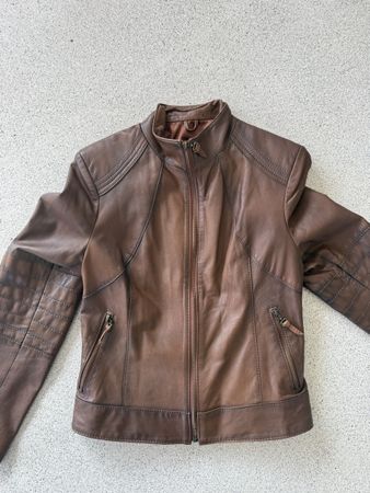 Braune DerSa Lederjacke Gr. S/M Top Zustand!