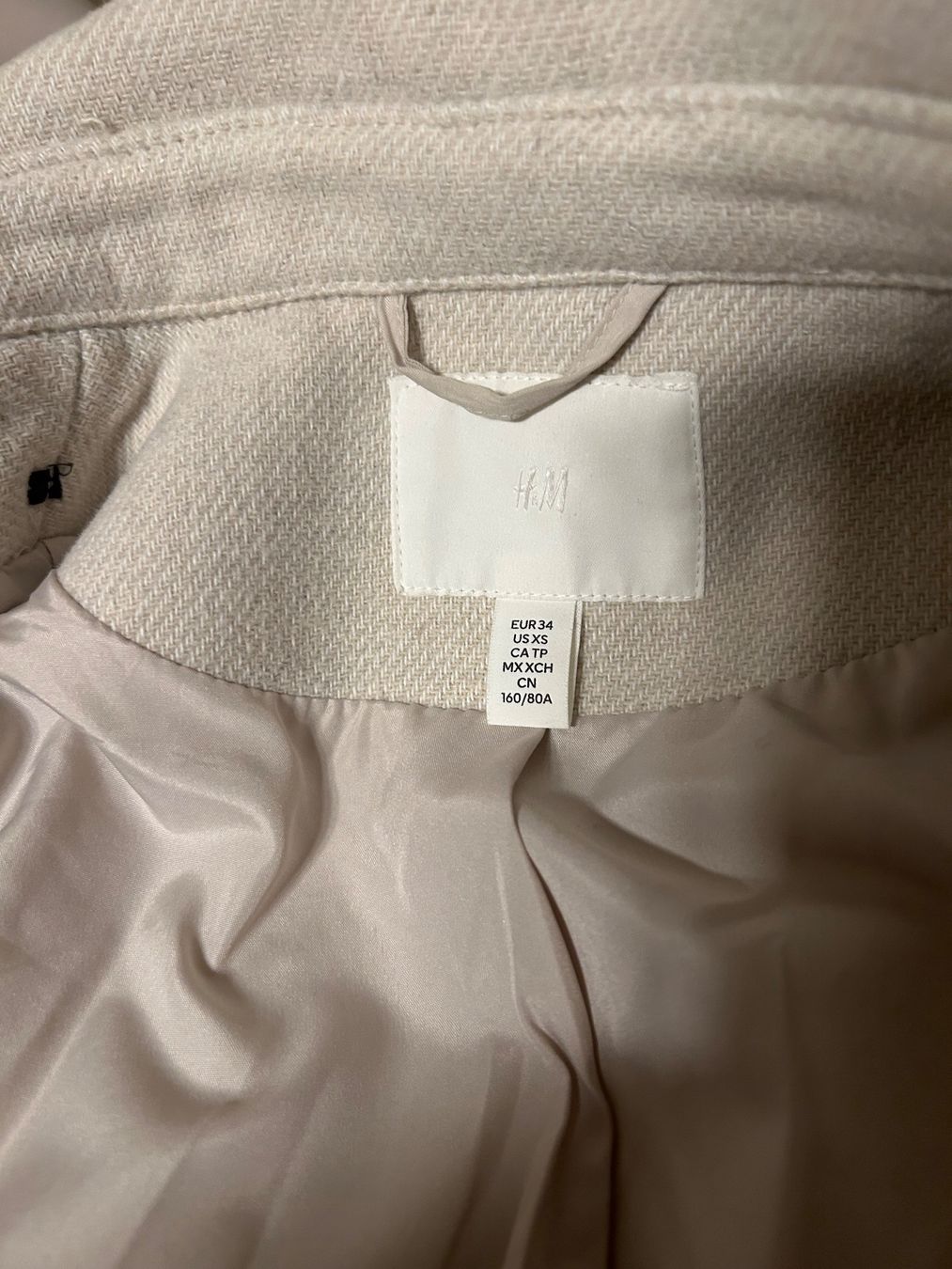 H&M Cappotti: Eleganter Wollmantel, Cremefarben, 34 – Usato da Solothurn venduto da anj_5zhn 3