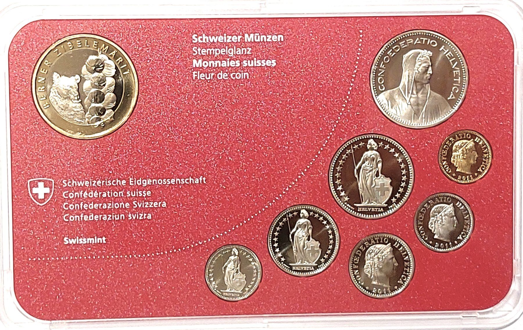 Tutti le monete: Münzsatz Schweiz 2011 stgl. – Nuovo (secondo la descrizione) da Arch venduto da coinsandmore 3