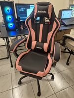 Neuer Gamer Stuhl Gaming Chair Schwarz Pink Rosa inkl Kissen