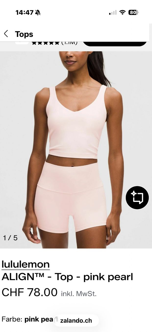Lululemon Tops: Lululemon Align Top Gr. 6 Farbę Jade Gray – Gebraucht aus Volketswil von Irkasha 6