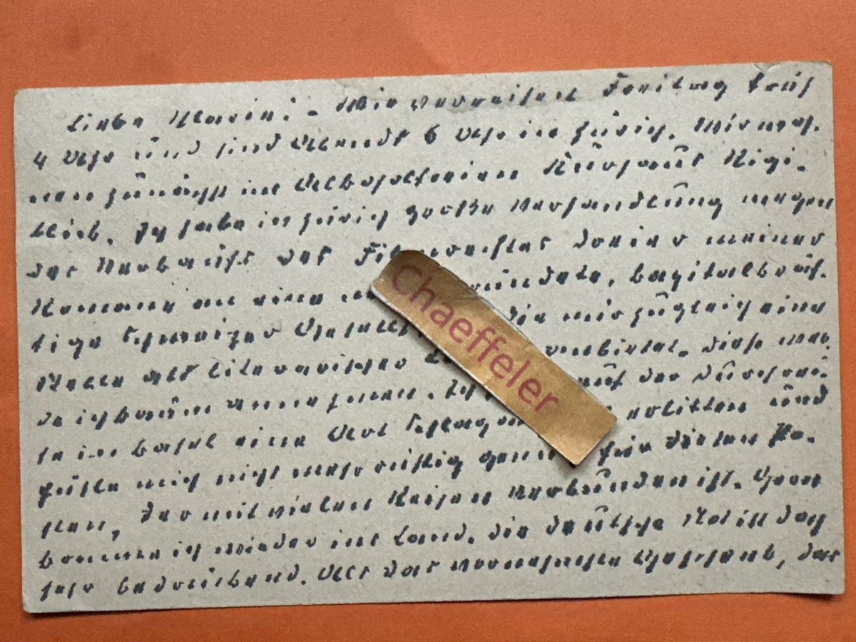 Tutti i francobolli: Alte Postkarte Deutsches Reich mit handschriftlichem Text – Usato da Zürich venduto da Chaeffeler 1