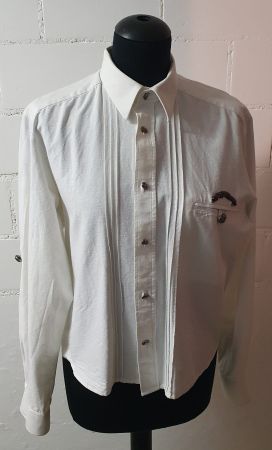 Trachtenbluse / Skull Knöpfe /zum Krempeln / Brustumfang 113