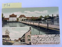 alte Ansichtskarte Uttwil am Bodensee, 1905 mit Stempel