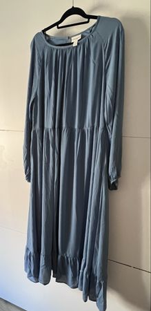 Bonprix Sommerkleid Gr. 50 EU blau-grau 