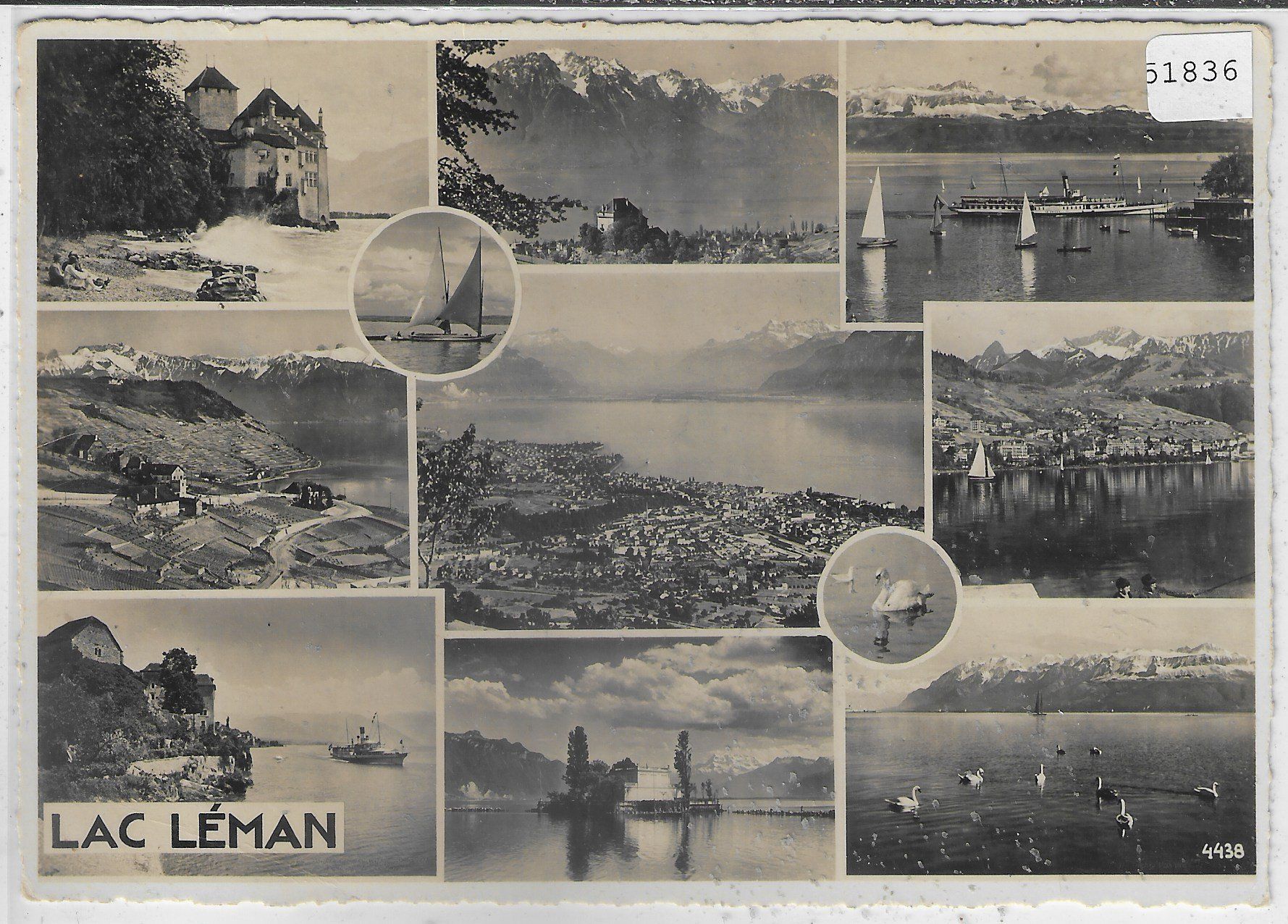 Cartoline postali: Lac Leman - Multiview – Usato da Ettingen venduto da Kartenplanet