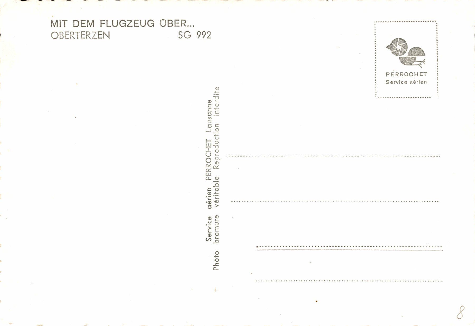 Cartoline postali: Mit dem Flugzeug über ... Oberterzen – Usato da Bronschhofen venduto da Astore 1