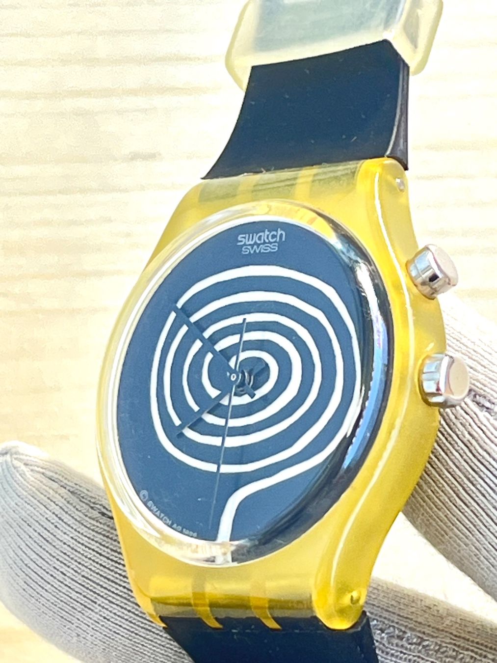 Swatch Orologi: Seltene Swatch Uhr mit Spiralmuster - Einzigartig! – Usato da Grenchen venduto da chththl 4