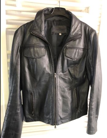 Dunkelblaue Lederjacke CH Gr. M