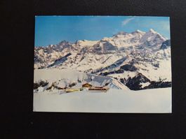 Postkarte Luftseilbahn Lungern-Schönbüel Berghotel Bellevue