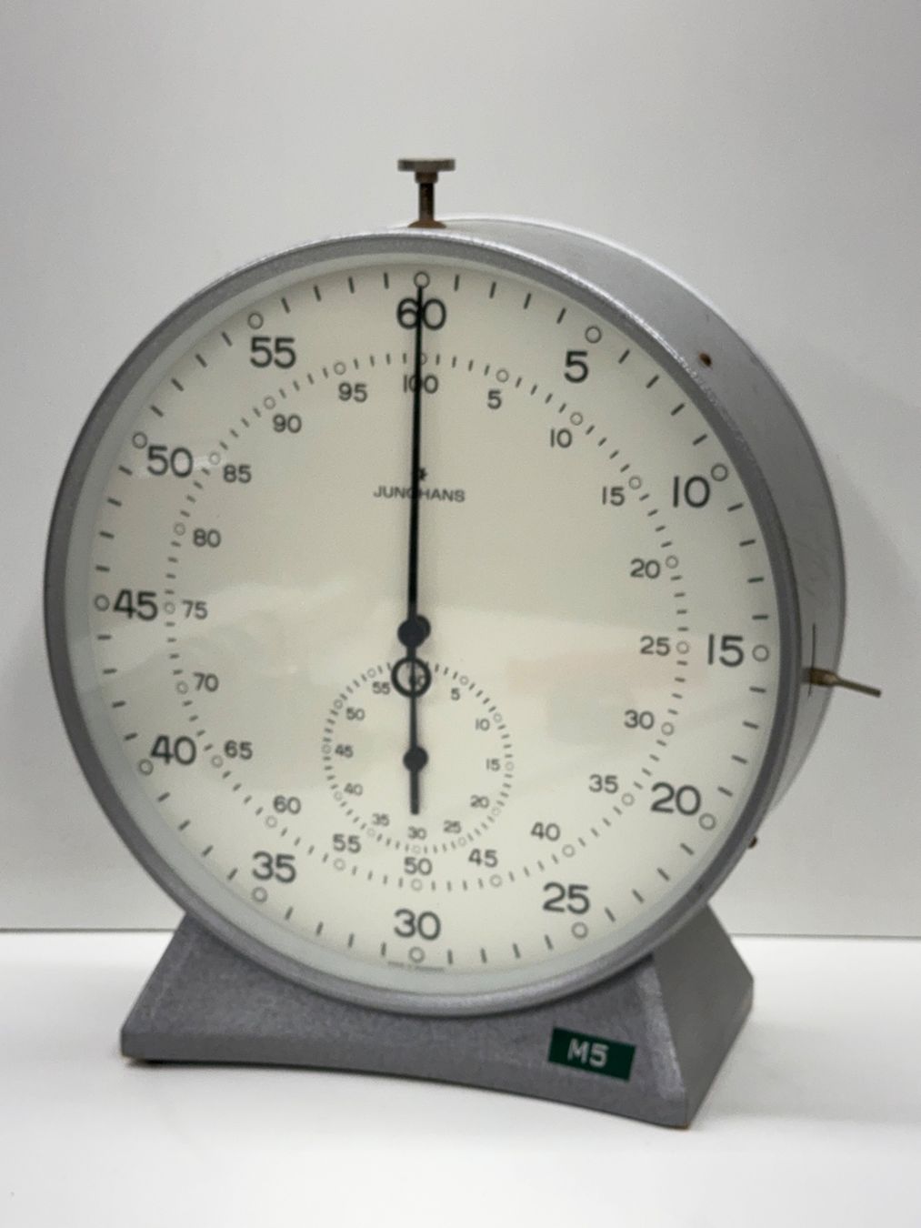 Junghans Orologi: grosse Junghans Industrie-Stoppuhr, Loft, Industriedesign – Usato da Lostorf venduto da Peschmi10 6