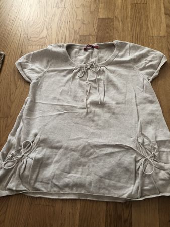 Bluse, Gr. M, 100% Baumwolle, Strickwaren, Kurzarm
