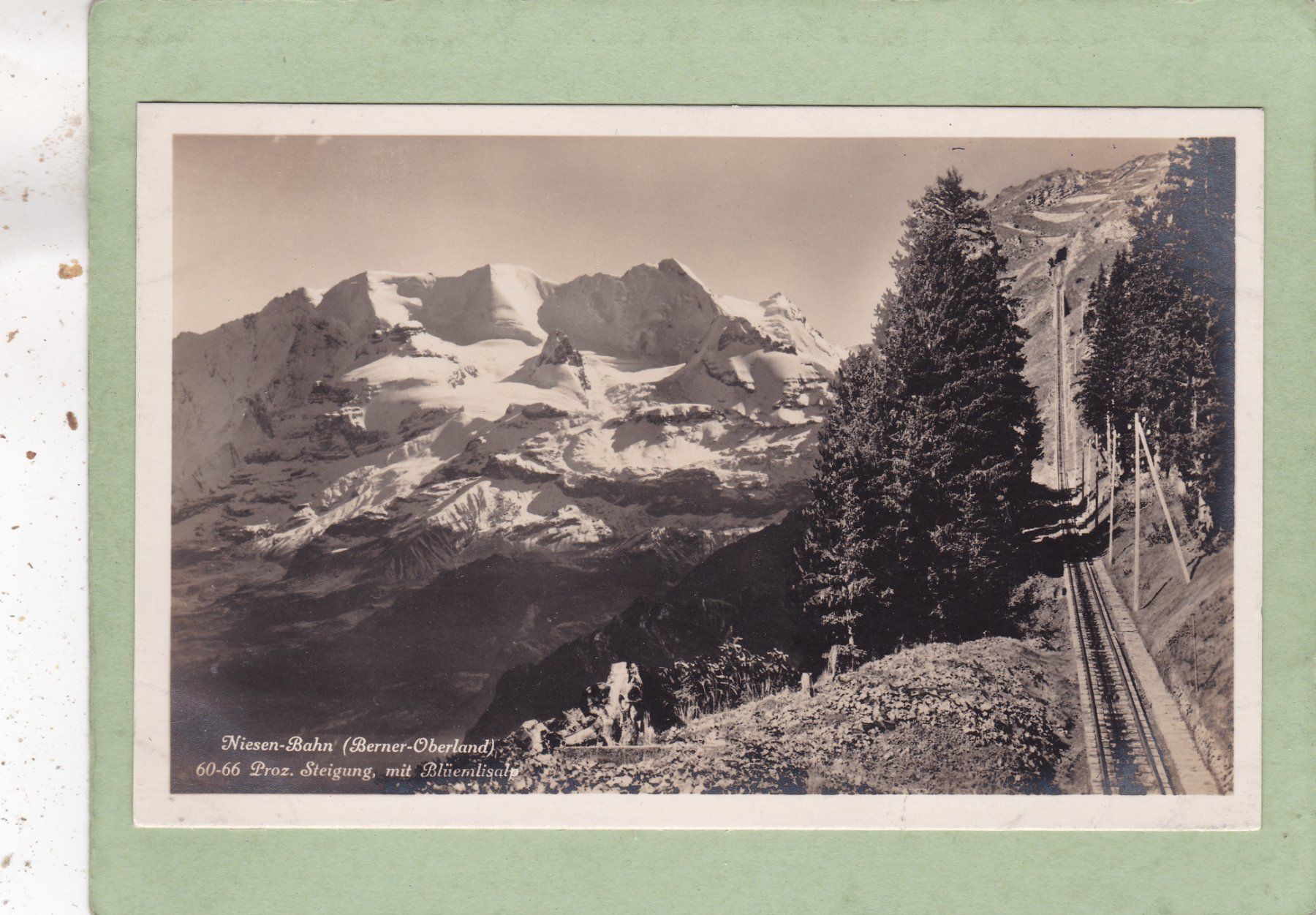 Cartes postales: Niesen Bahn mit Blümlisalp – D'occasion à Herisau par Lisegrat2008
