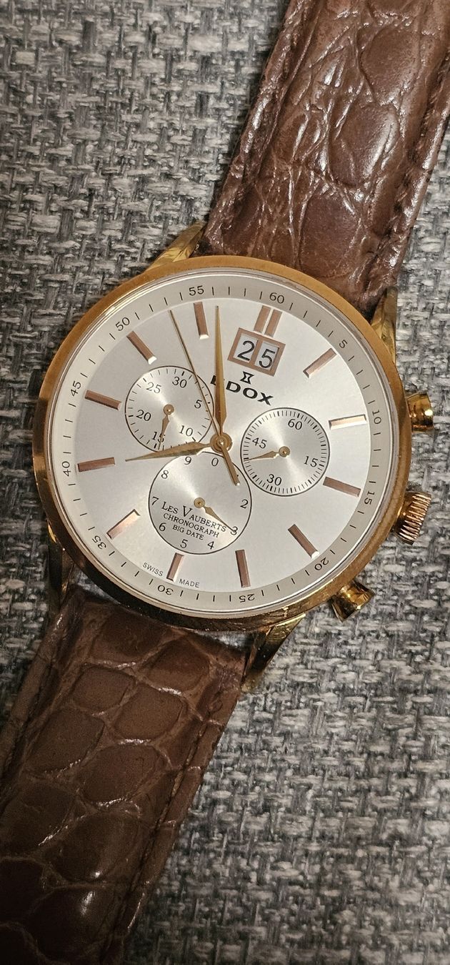 Edox Orologi: Edox Les Vauberts Big Date Chronograph – Usato da Genève venduto da Fresko01