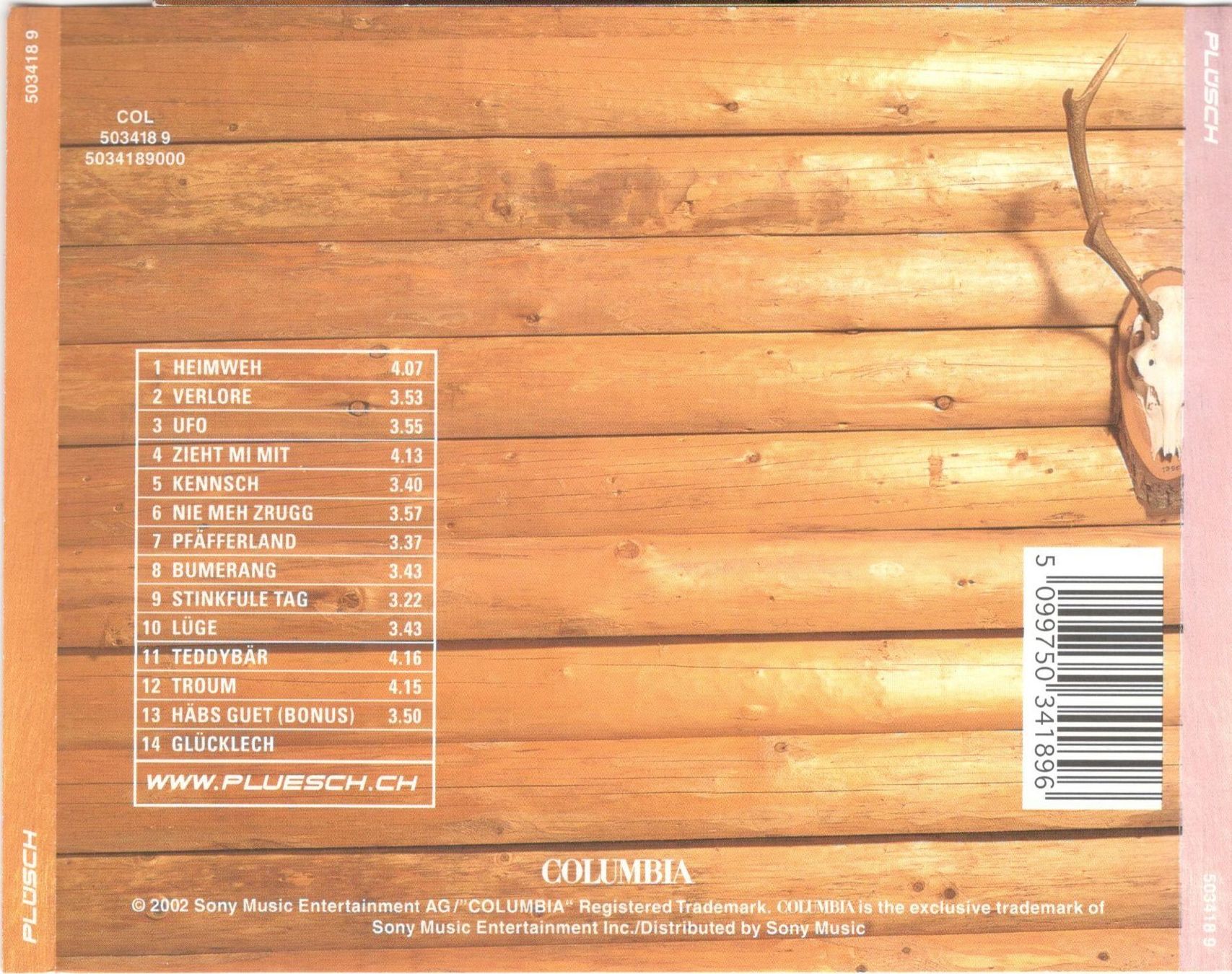 CD: Plüsch CD  Plüsch CD – Usato da St. Margarethen TG venduto da Smiley-Face 1