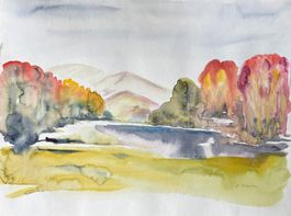 Maria Fischer Walpen, Aquarell, Landschaft, Expressiv,30x40