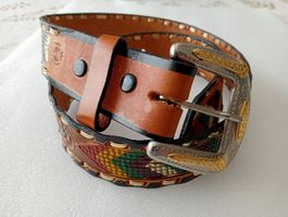 Wunderschöner Ledergürtel im Westernstil, Top Zustand! (neu)