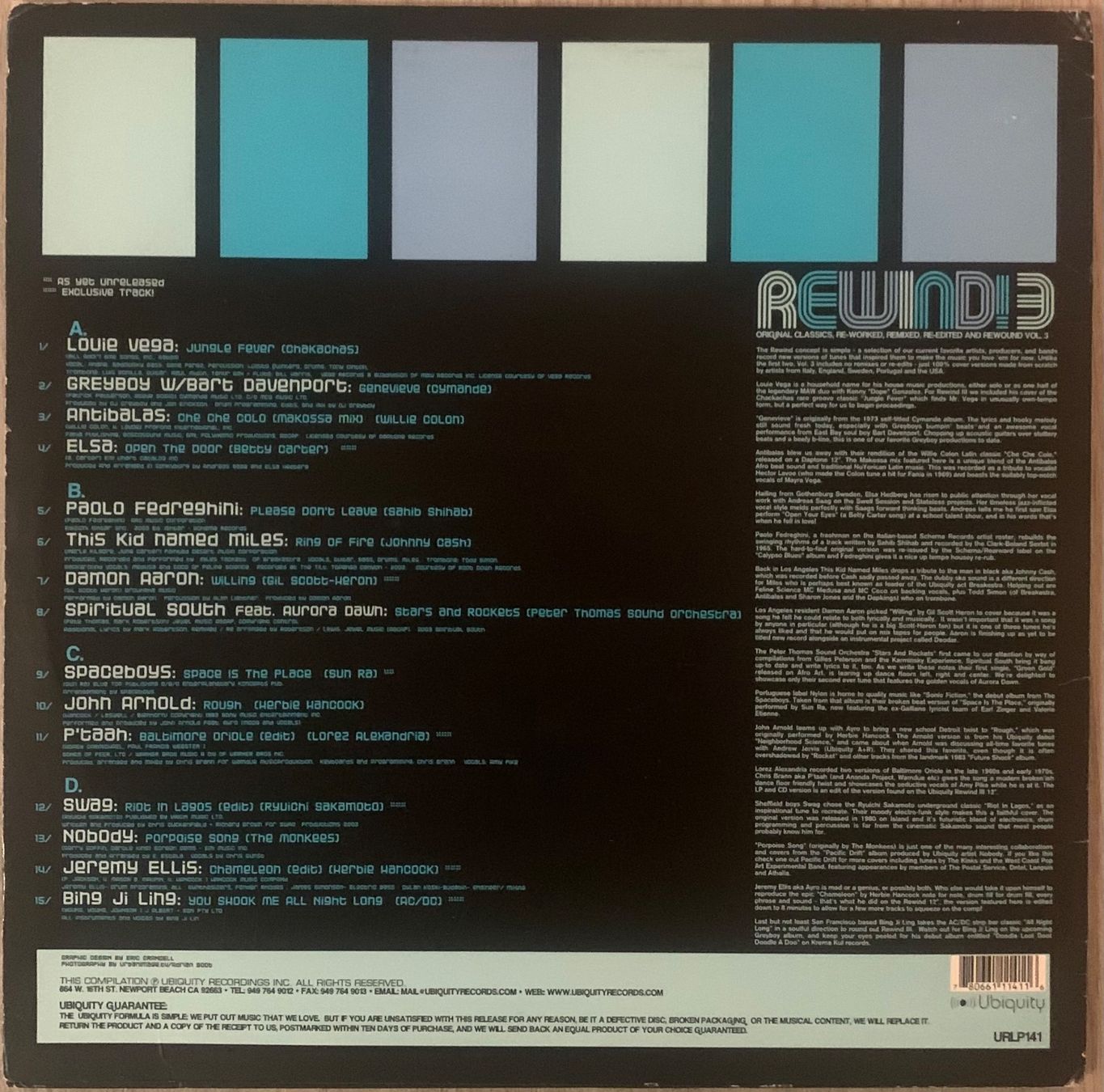 Schallplatten: REWIND! 3 D-Lp 2003 – Gebraucht aus Mühlethal von superfast78 1