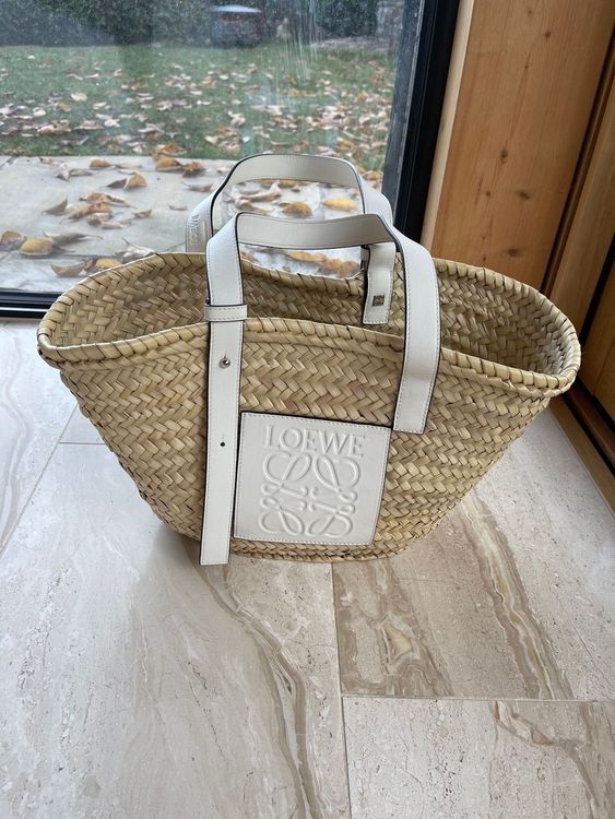 Loewe Medium Basket Bag White Leather Kaufen auf Ricardo