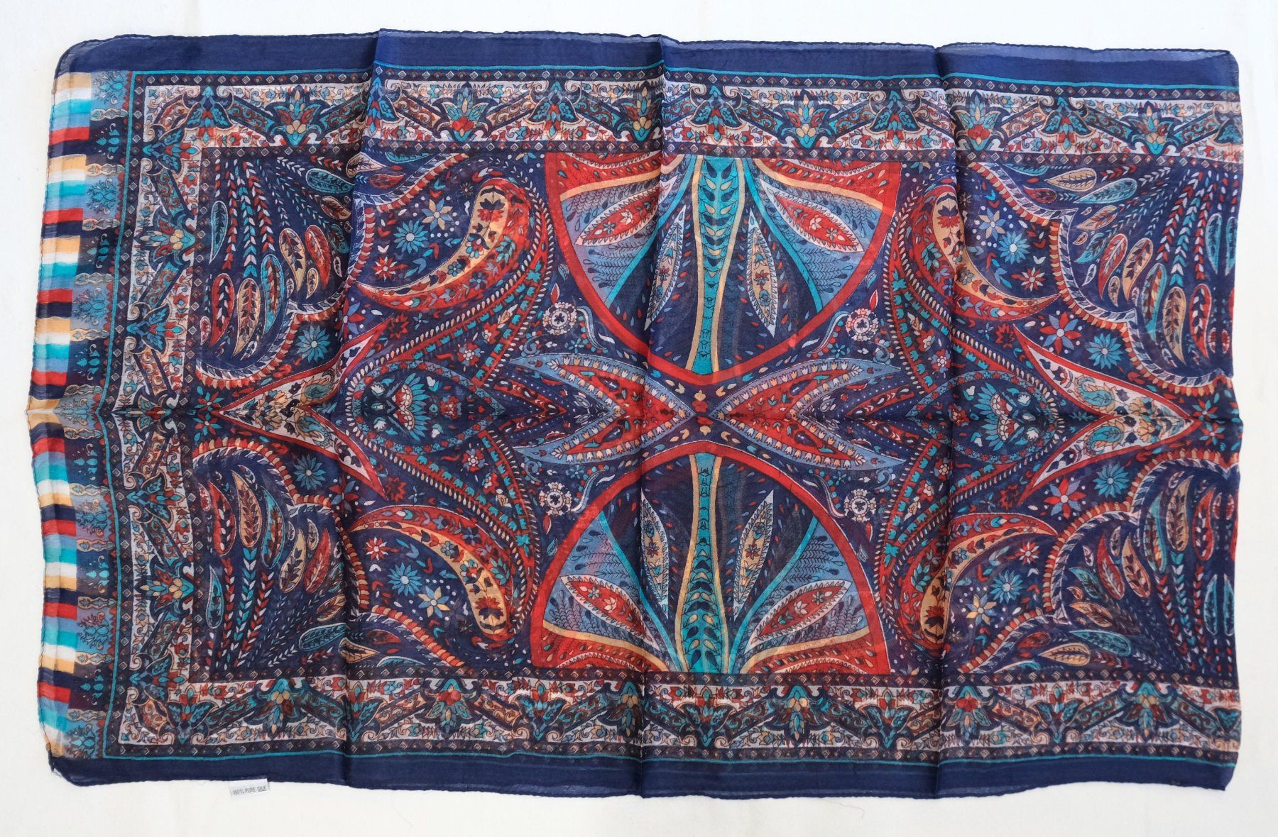 Foulard & Sciarpe: Luftiger Seidenschal 160 x 50 cm – Nuovo (secondo la descrizione) da Zürich venduto da Masala-Oase 1