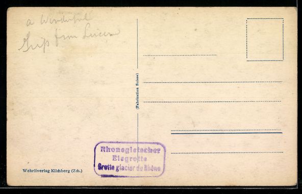 Cartoline postali: Rhonegletscher im Sonnenschein, Eisgrott – Usato da Berlin venduto da bartko-reher 1