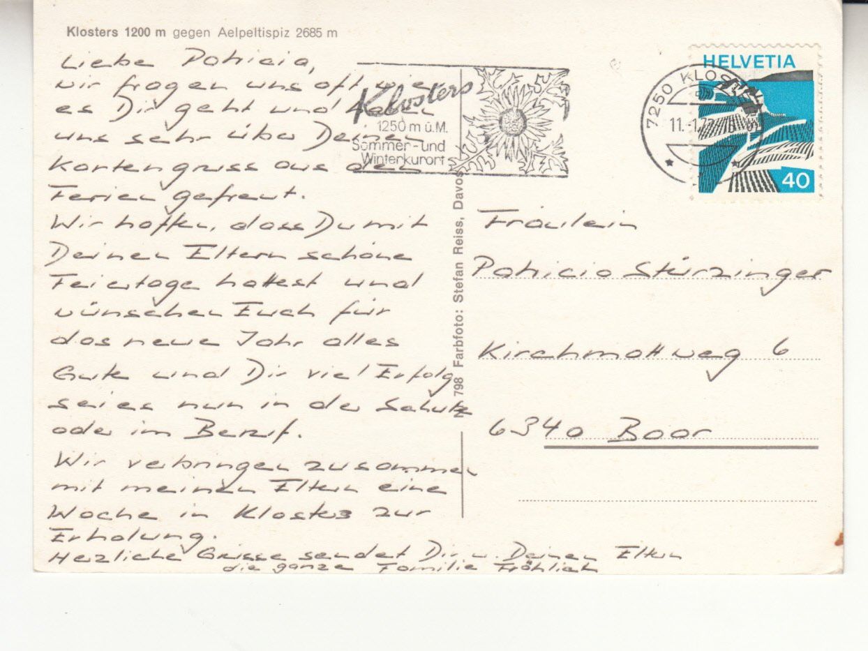 Cartes postales: Klosters 1977 – D'occasion à Bürglen TG par StampGraf 1