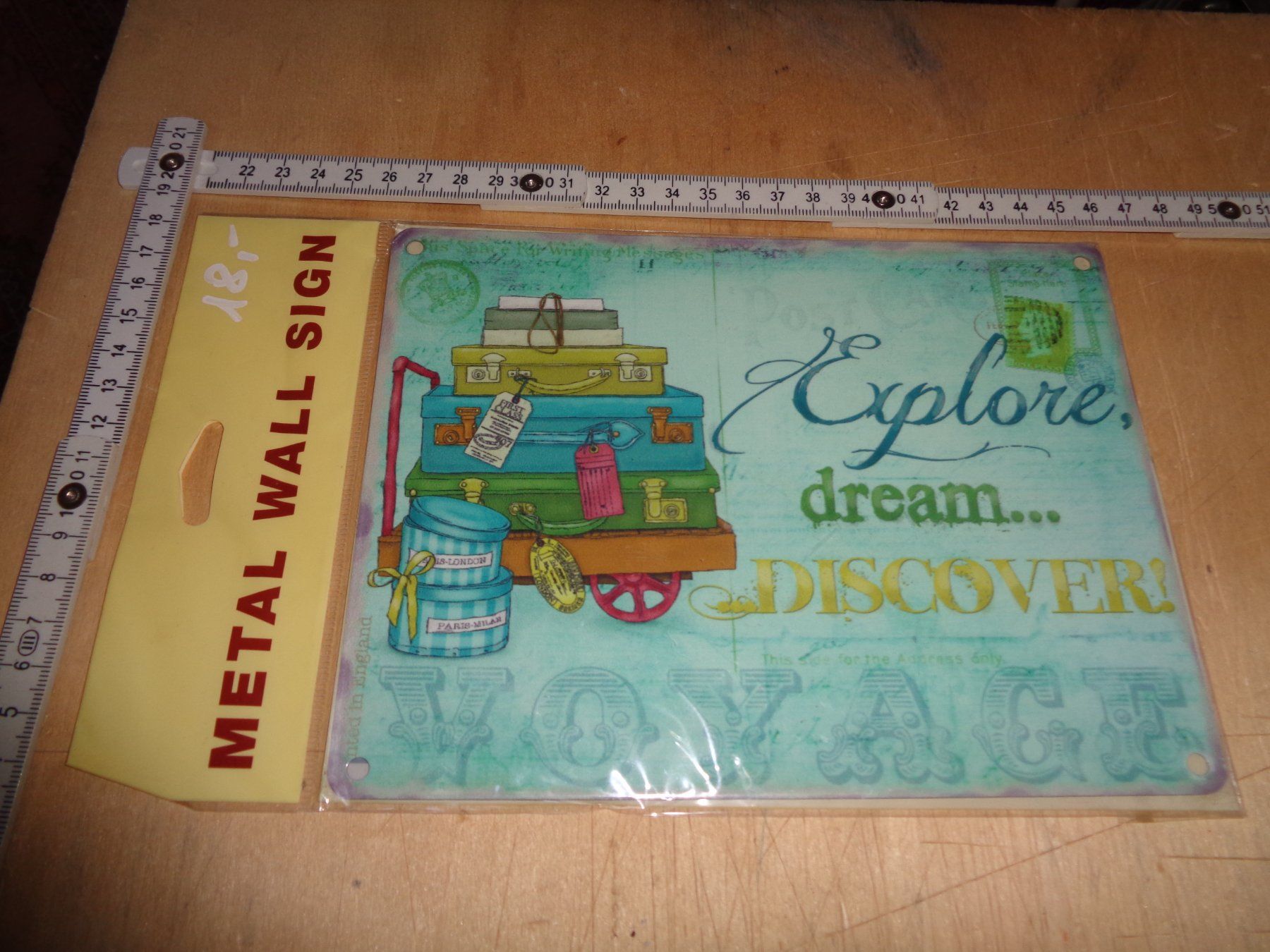 Ecriteaux: BLECHSCHILD - EXPLORE YOUR DREAM.. DISCOVER - ORIG. VERPACKT – D'occasion à Zürich par Gabler