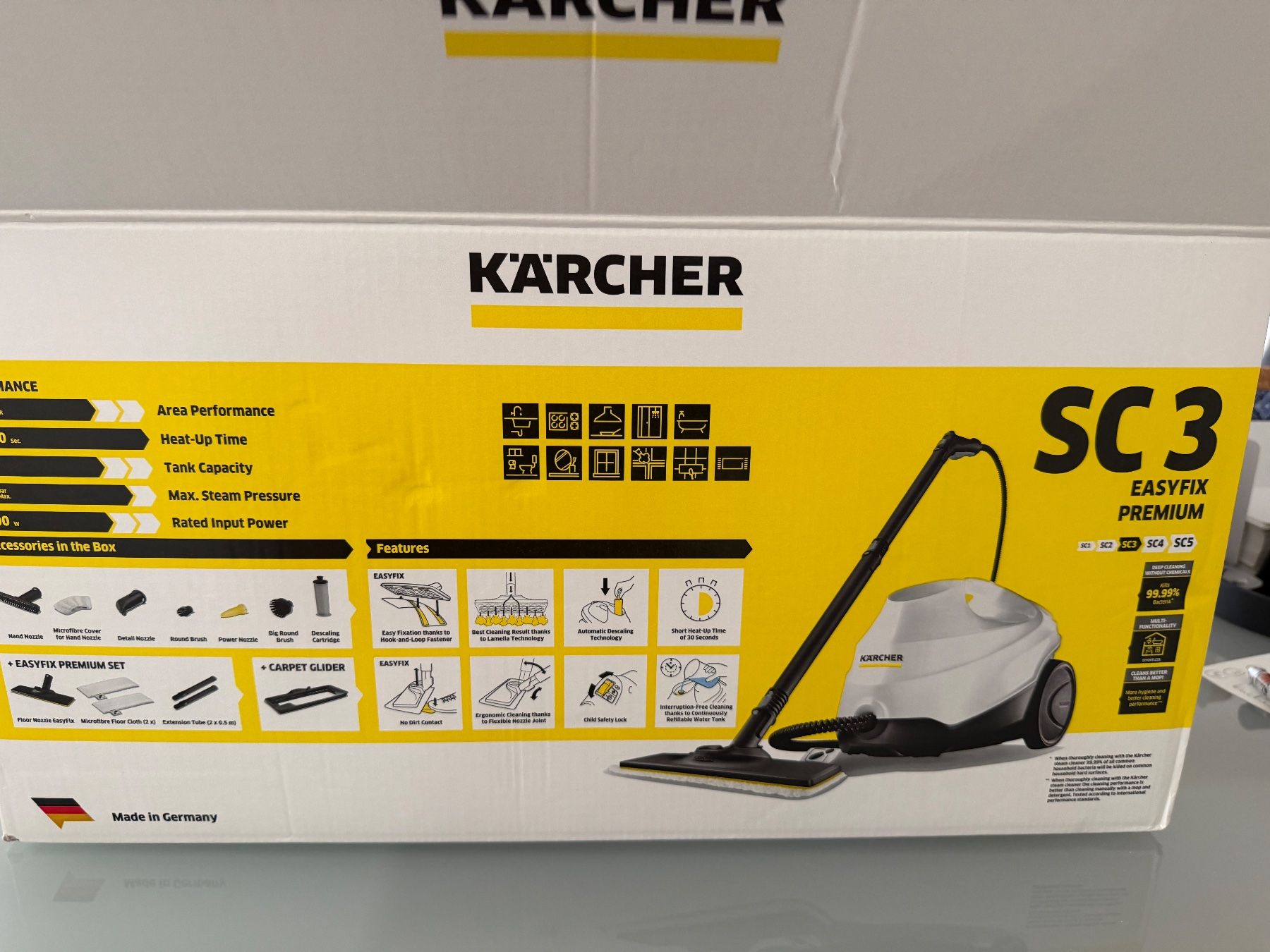 Kärcher Pulitori a vapore: Dampfreiniger Kärcher SC3 Easy Fix Premium weiss – Usato da Uster venduto da Harissa24 1