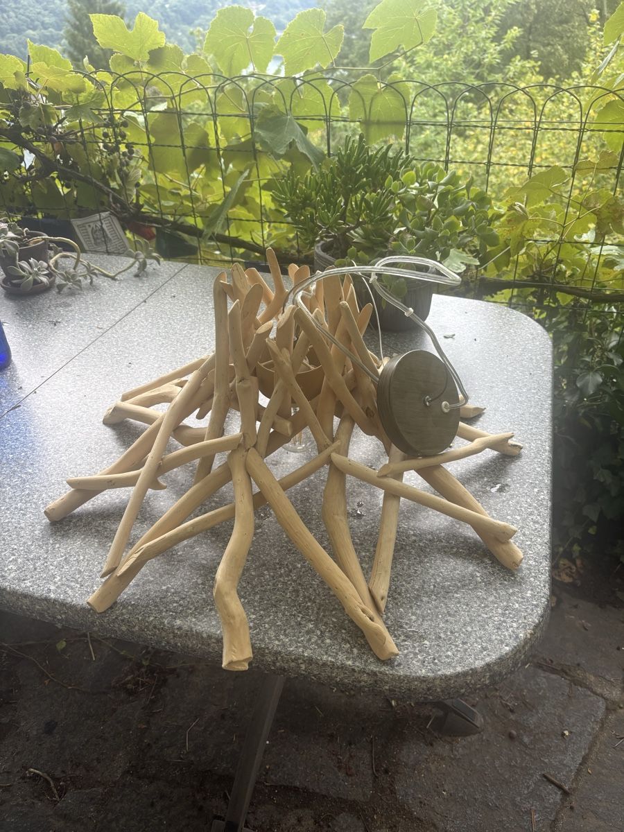 Kronleuchter & Deckenlampen: Holzlampe – Gebraucht aus Mergoscia von cam_7rvq 1